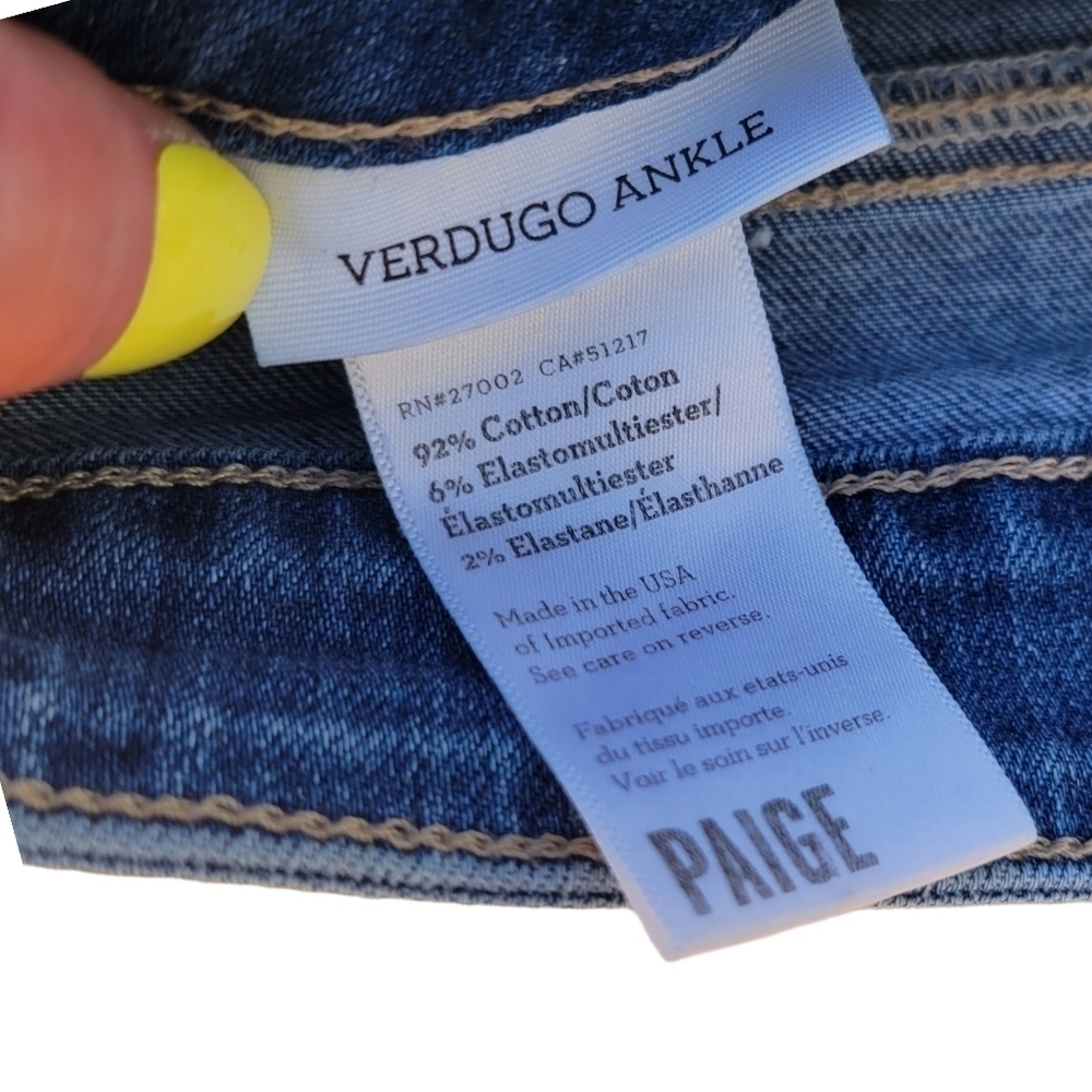 PAIGE Denim Verdungo Ankle Skinny Jeans in Hendrix Wash•28 - Picture 11 of 14
